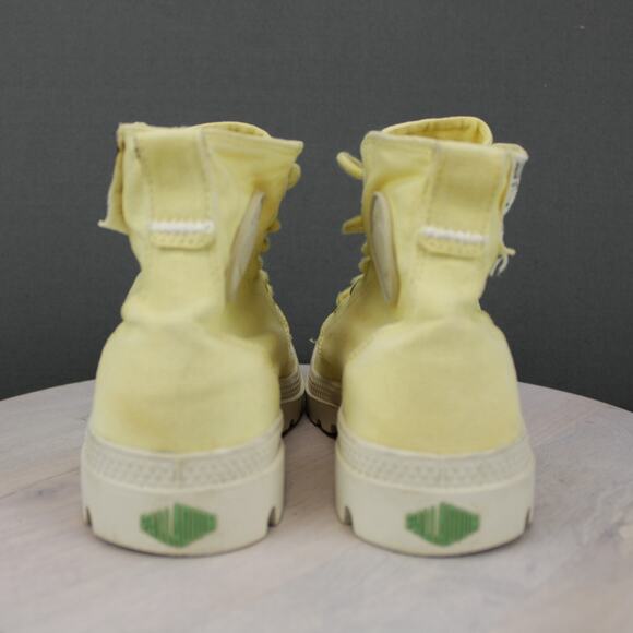 Palladium Canvas Boots Mens 7 Yellow Lightweight Combat - Picture 6 of 9